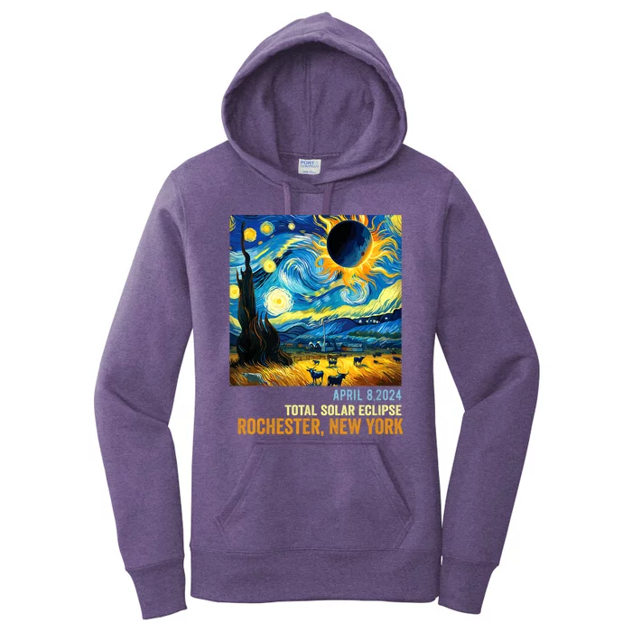 Total Solar Eclipse 04.08.2024 Rochester New York Women's Pullover Hoodie