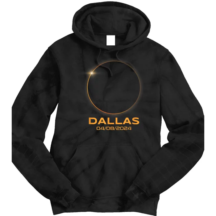 Total Solar Eclipse 2024 Dallas Texas Path Of Totality Tie Dye Hoodie