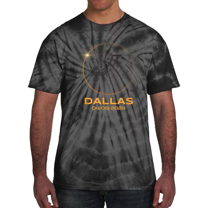 Total Solar Eclipse 2024 Dallas Texas Path Of Totality Tie-Dye T-Shirt