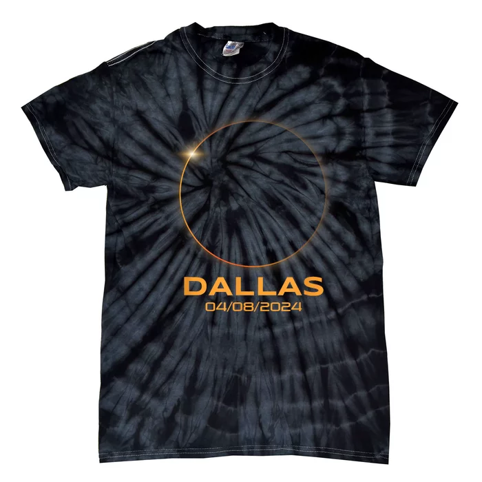 Total Solar Eclipse 2024 Dallas Texas Path Of Totality Tie-Dye T-Shirt