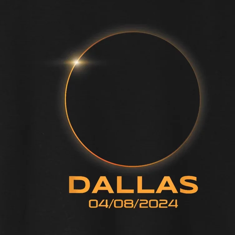 Total Solar Eclipse 2024 Dallas Texas Path Of Totality Women's Crop Top Tee