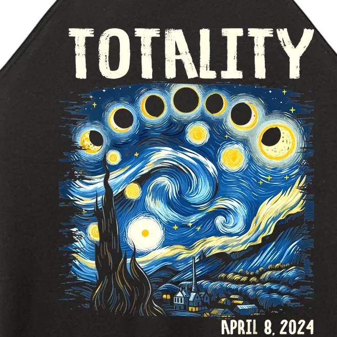 Total Solar Eclipse 2024 4.08.24 Starry Night Painting Women’s Perfect Tri Rocker Tank