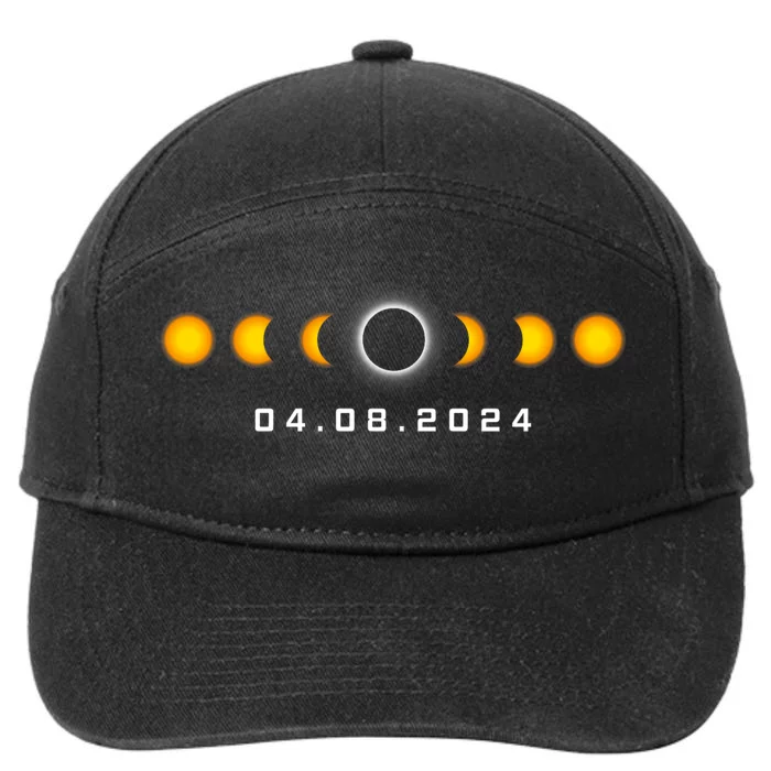 Total Solar Eclipse 04.08.2024 Rochester New York 7-Panel Snapback Hat