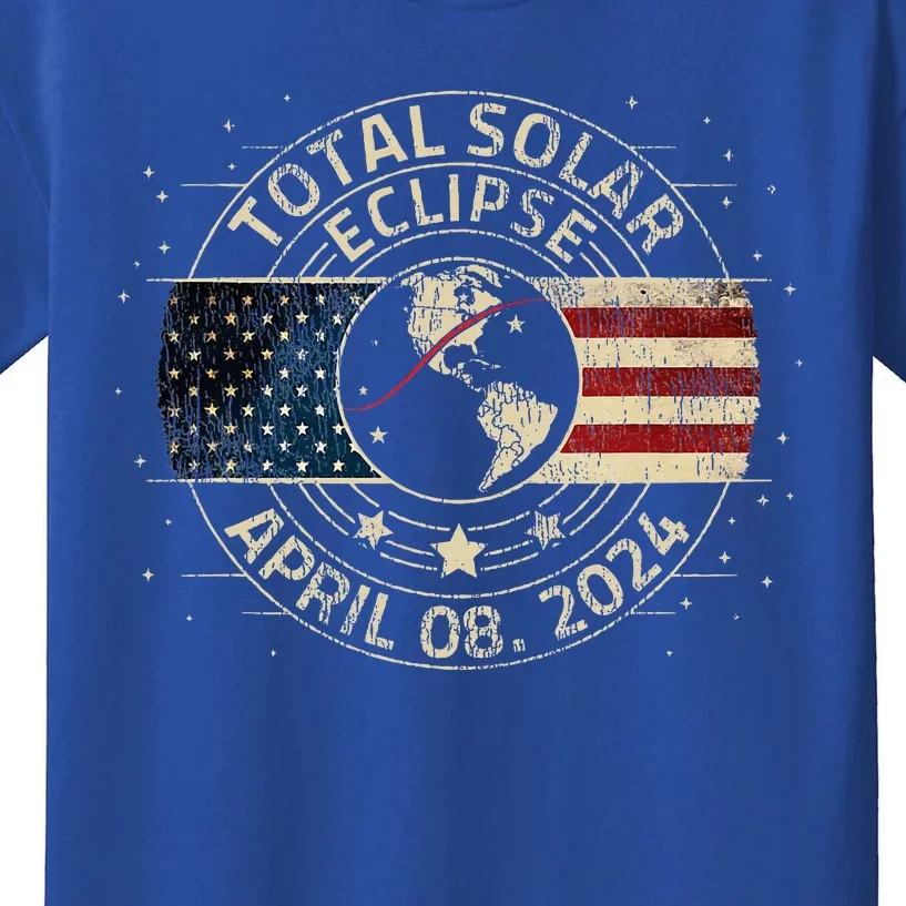 Total Solar Eclipse 2024 Totality Eclipse Path 04. 08. 2024 Kids T-Shirt