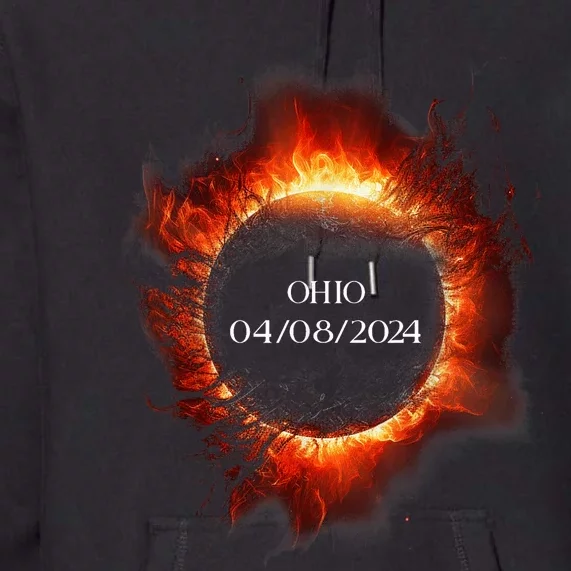 Total Solar Eclipse 2024 Ohio Premium Hoodie