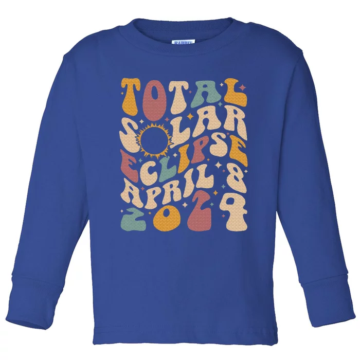 Total Solar Eclipse April 08 2024 Toddler Long Sleeve Shirt