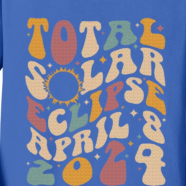 Total Solar Eclipse April 08 2024 Kids Long Sleeve Shirt