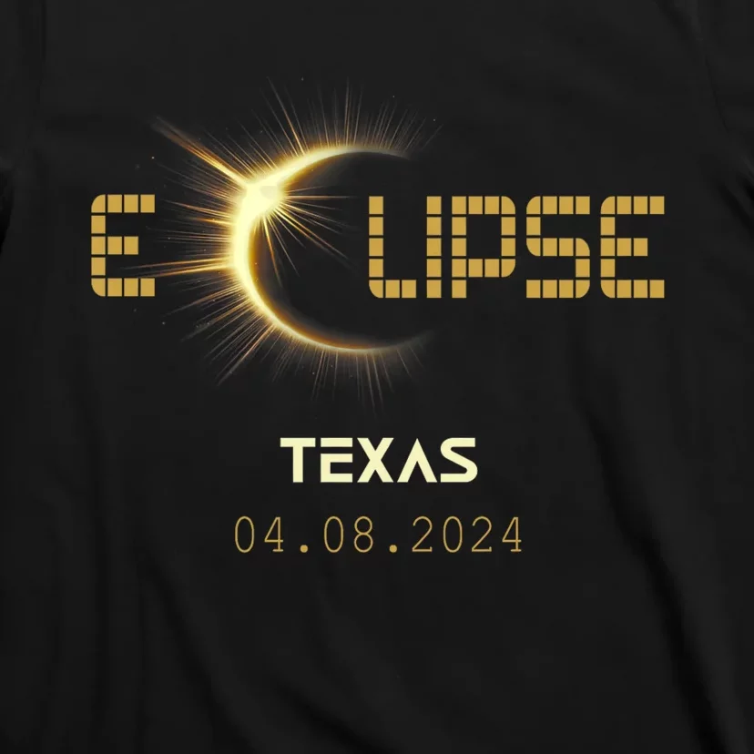 Total Solar Eclipse Texas Totality Usa April 8th 2024 Texas T-Shirt