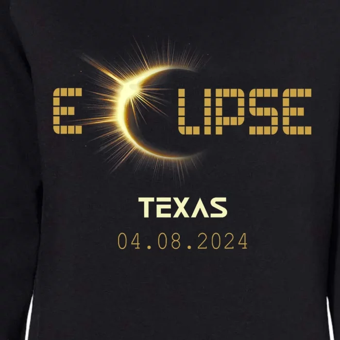 Total Solar Eclipse Texas Totality Usa April 8th 2024 Texas Womens California Wash Sweatshirt