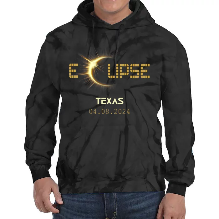 Total Solar Eclipse Texas Totality Usa April 8th 2024 Texas Tie Dye Hoodie