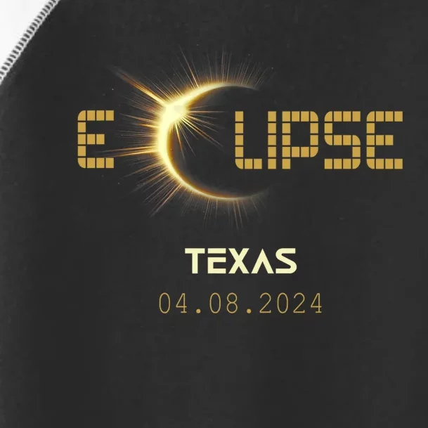 Total Solar Eclipse Texas Totality Usa April 8th 2024 Texas Toddler Fine Jersey T-Shirt