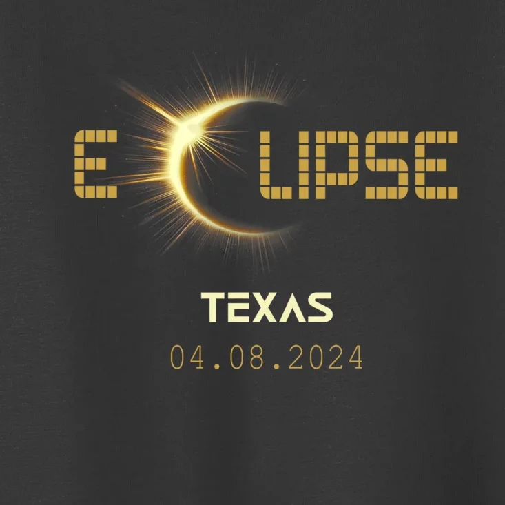 Total Solar Eclipse Texas Totality Usa April 8th 2024 Texas Toddler T-Shirt