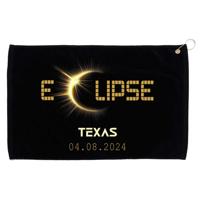 Total Solar Eclipse Texas Totality Usa April 8th 2024 Texas Grommeted Golf Towel