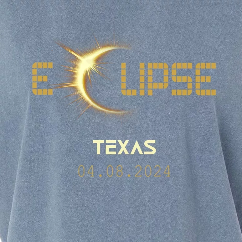 Total Solar Eclipse Texas Totality Usa April 8th 2024 Texas Garment-Dyed Women's Muscle Tee