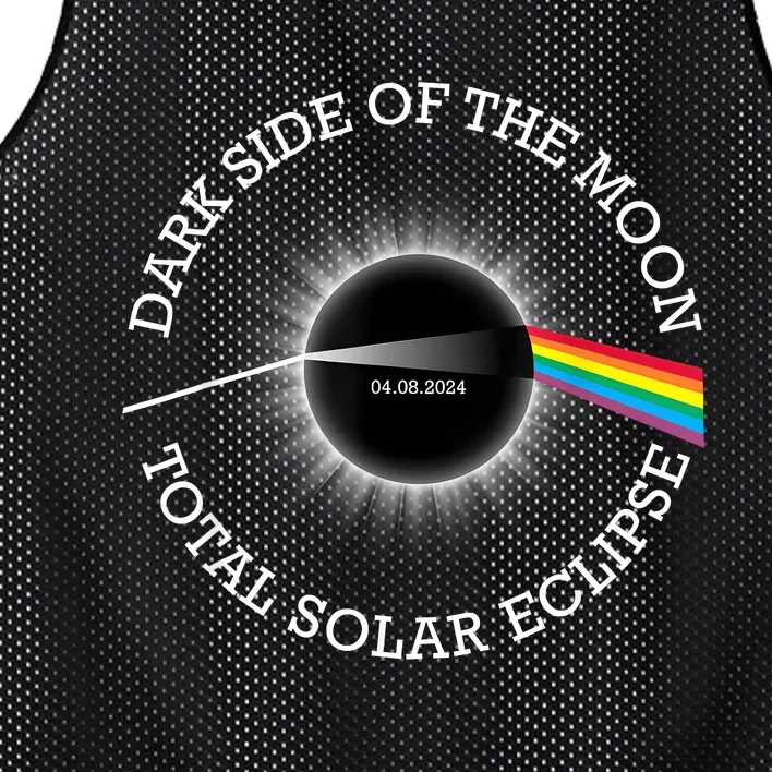 Total Solar Eclipse 04 08 24 Rainbow Totality Dark Side Moon Mesh Reversible Basketball Jersey Tank