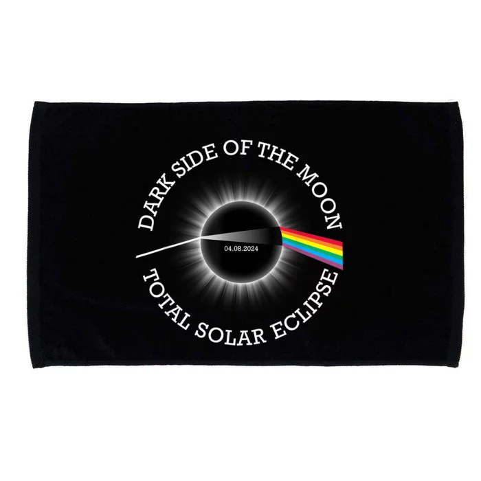 Total Solar Eclipse 04 08 24 Rainbow Totality Dark Side Moon Microfiber Hand Towel