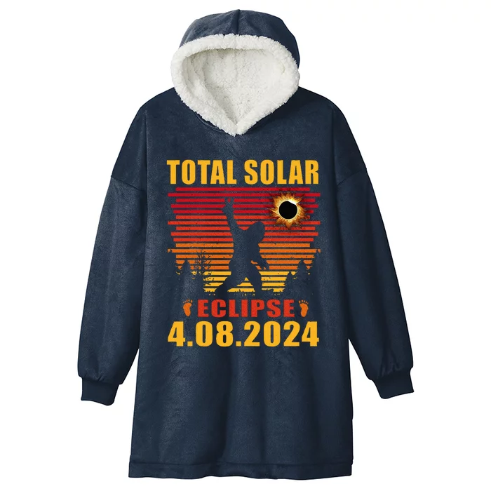 Total Solar Eclipse 04.08.2024 Sasquatch Bigfoot Hooded Wearable Blanket