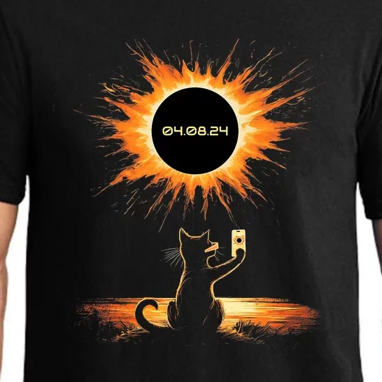 Total Solar Eclipse 2024 April 8 Cat America Totality Pajama Set