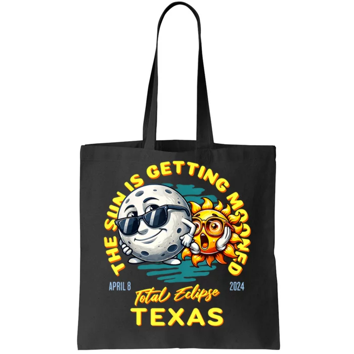 Texas Solar Eclipse Apr 8 2024 Sun Is Getting Mooned Tote Bag