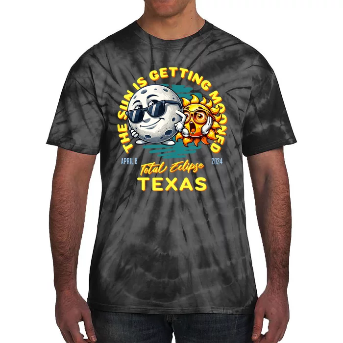 Texas Solar Eclipse Apr 8 2024 Sun Is Getting Mooned Tie-Dye T-Shirt