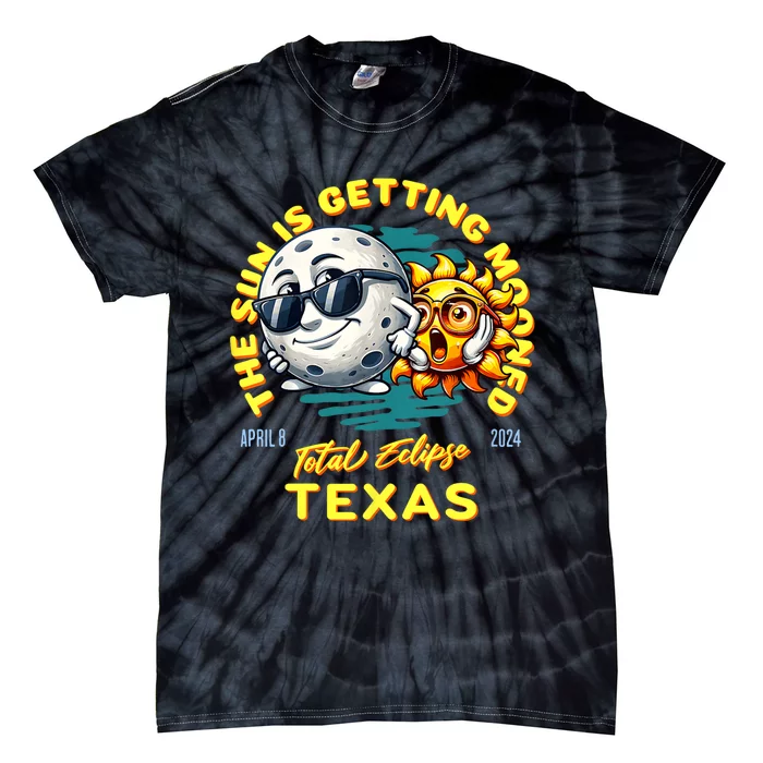 Texas Solar Eclipse Apr 8 2024 Sun Is Getting Mooned Tie-Dye T-Shirt