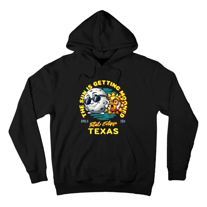 Texas Solar Eclipse Apr 8 2024 Sun Is Getting Mooned Tall Hoodie