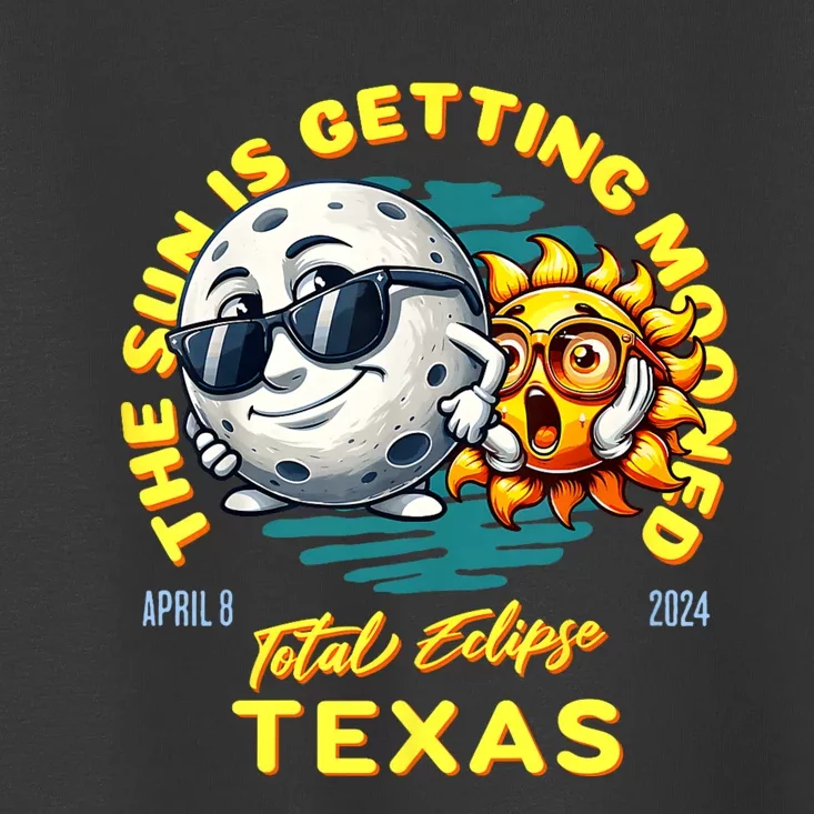 Texas Solar Eclipse Apr 8 2024 Sun Is Getting Mooned Toddler T-Shirt