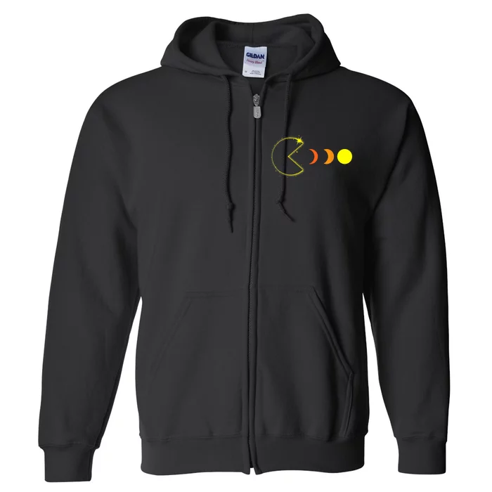 Total Solar Eclipse April 8 2024 Funny Phases Totality Full Zip Hoodie