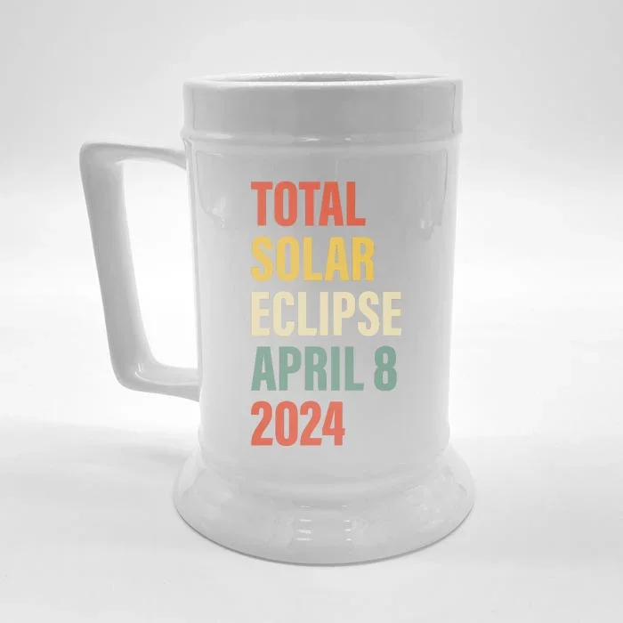 Total Solar Eclipse April 8 Front & Back Beer Stein