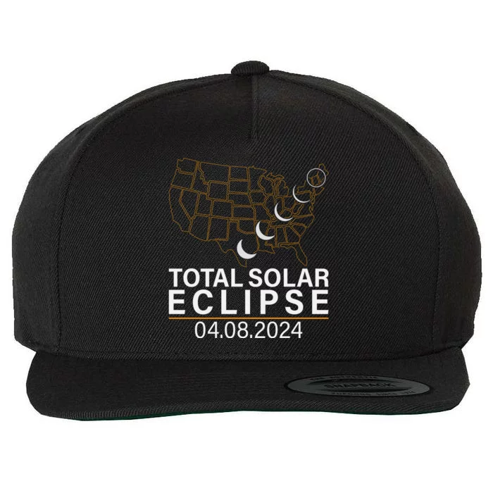 Total Solar Eclipse Wool Snapback Cap