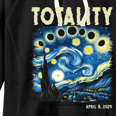 Totality Solar Eclipse 2024 Women's Fleece Hoodie