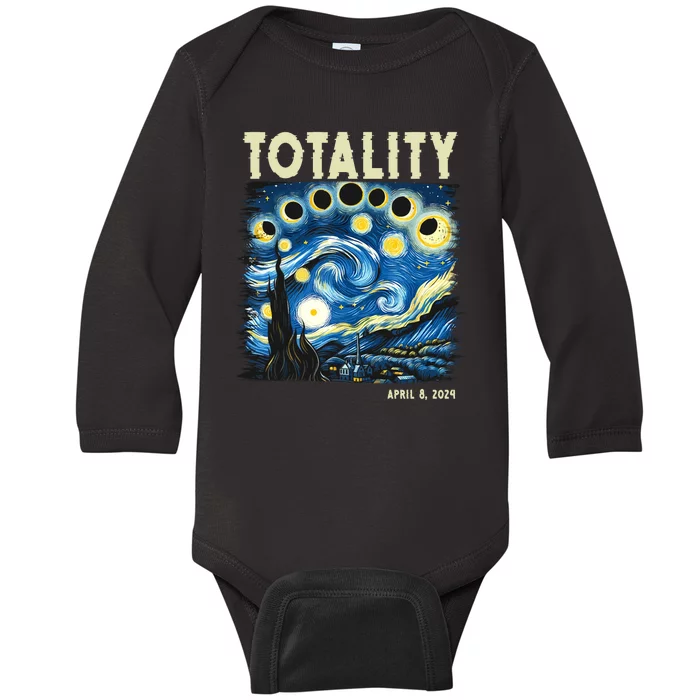 Totality Solar Eclipse 2024 Baby Long Sleeve Bodysuit