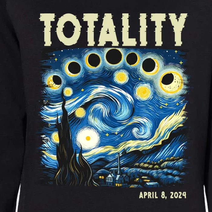 Totality Solar Eclipse 2024 Womens California Wash Sweatshirt