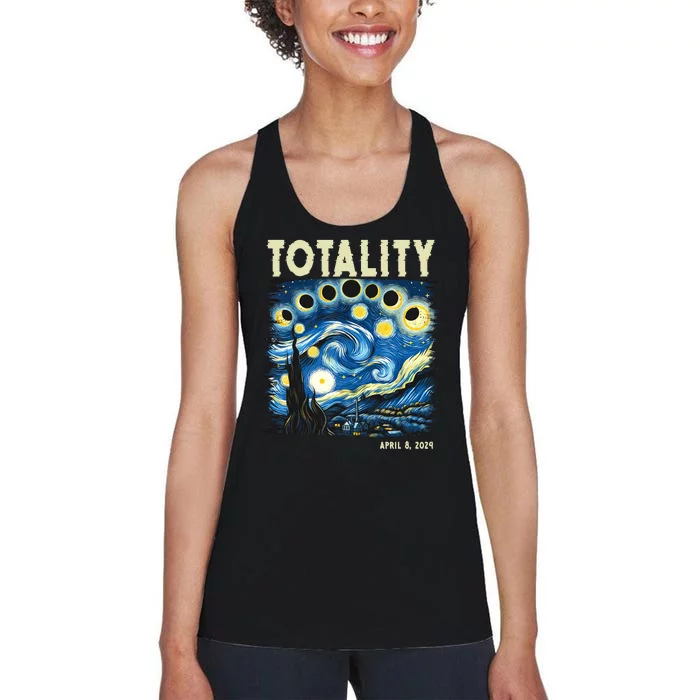 Totality Solar Eclipse 2024 Women's Racerback Tank