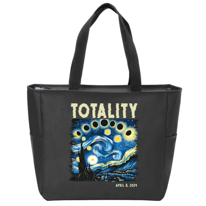 Totality Solar Eclipse 2024 Zip Tote Bag