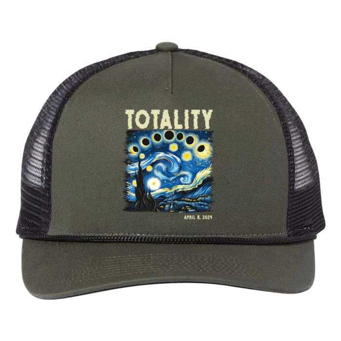 Totality Solar Eclipse 2024 Retro Rope Trucker Hat Cap