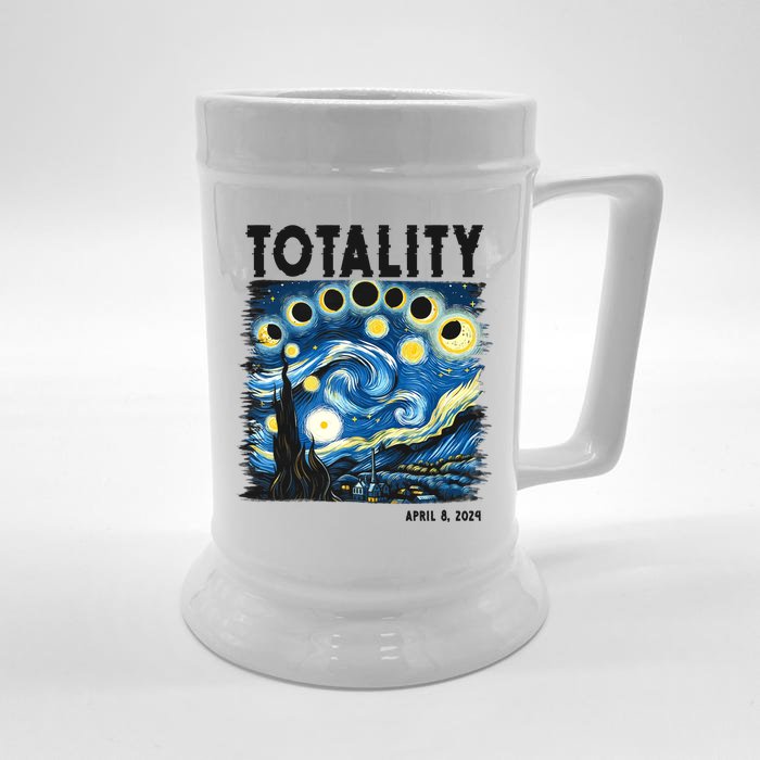 Totality Solar Eclipse 2024 Front & Back Beer Stein