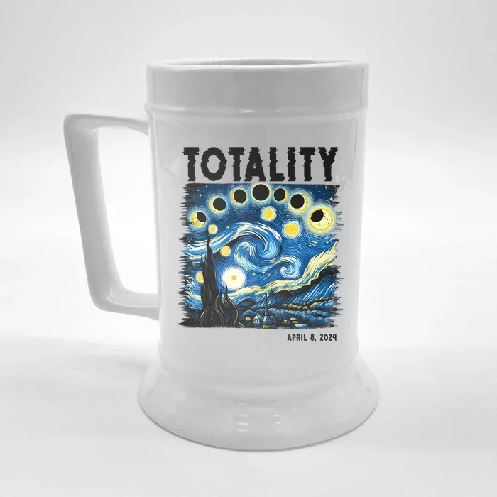 Totality Solar Eclipse 2024 Front & Back Beer Stein