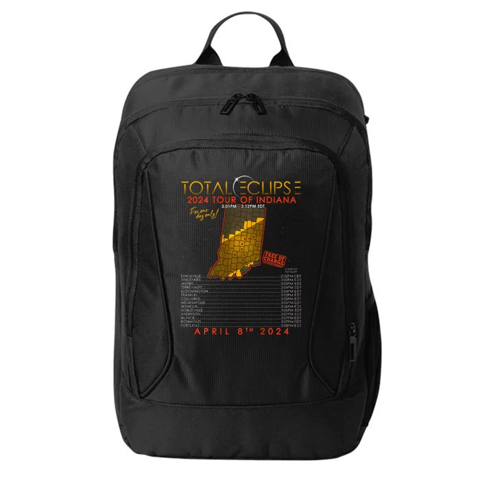 Total Solar Eclipse 2024 Of Indiana April 8th City Backpack