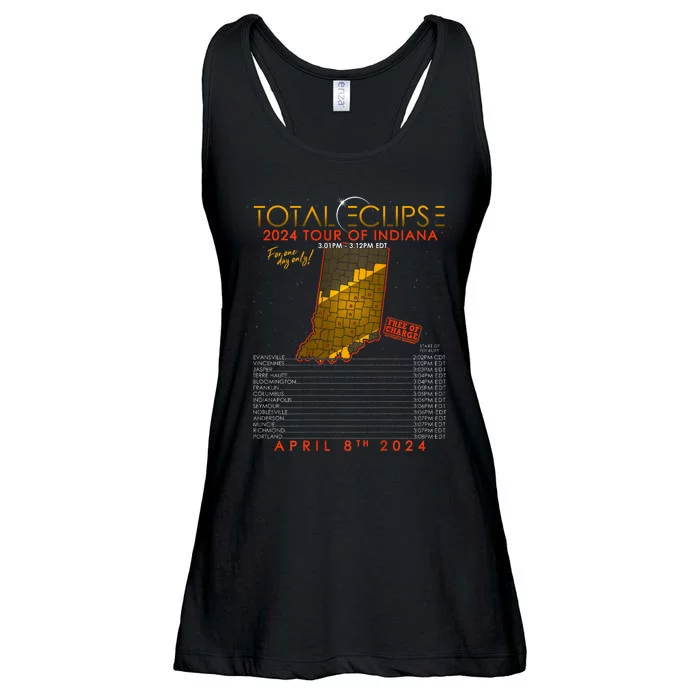 Total Solar Eclipse 2024 Of Indiana April 8th Ladies Essential Flowy Tank