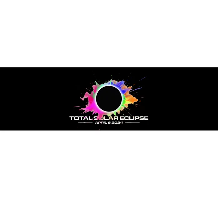 Total Solar Eclipse April 8 2024 Colorful Splash Totality Bumper Sticker