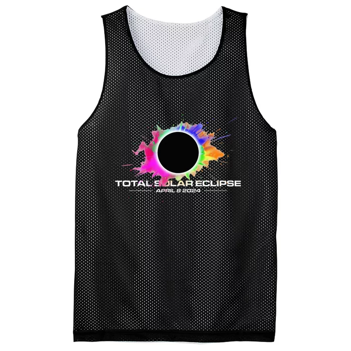 Total Solar Eclipse April 8 2024 Colorful Splash Totality Mesh Reversible Basketball Jersey Tank