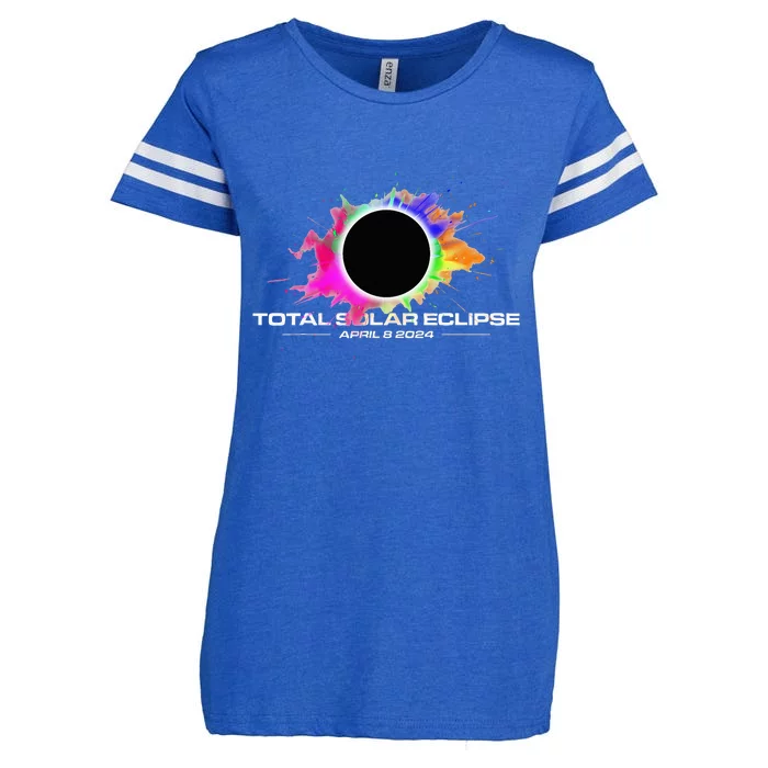 Total Solar Eclipse April 8 2024 Colorful Splash Totality Enza Ladies Jersey Football T-Shirt