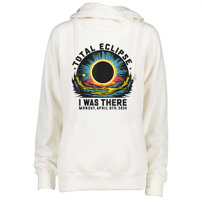 Total Solar Eclipse I Was There Monday Womens Funnel Neck Pullover Hood