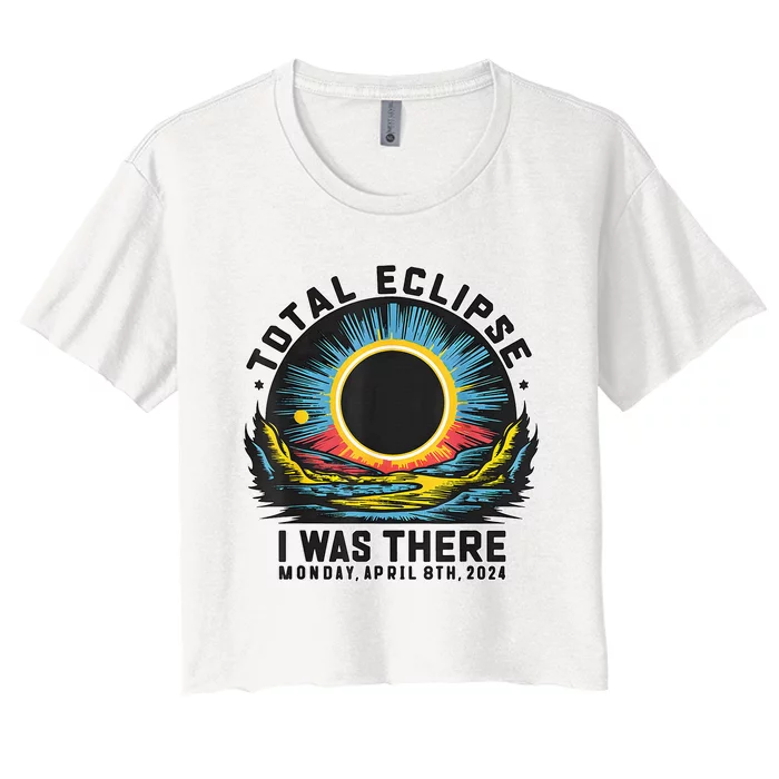 Total Solar Eclipse I Was There Monday Women's Crop Top Tee