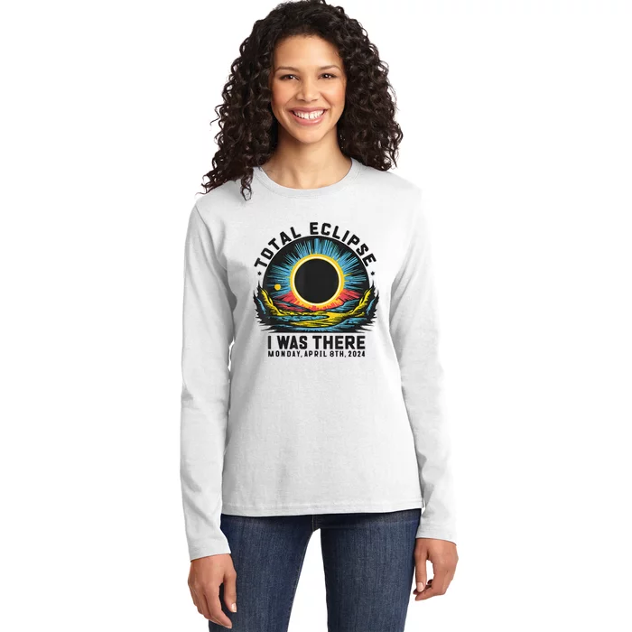 Total Solar Eclipse I Was There Monday Ladies Long Sleeve Shirt