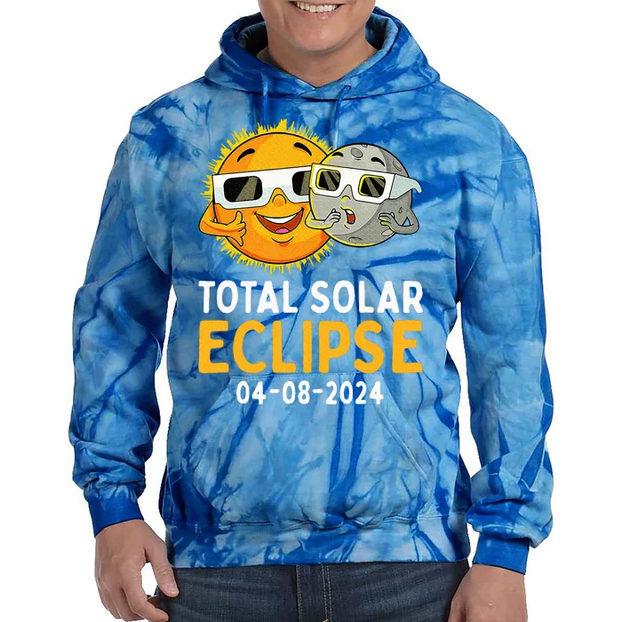 Total Solar Eclipse April 8 2024 Tie Dye Hoodie