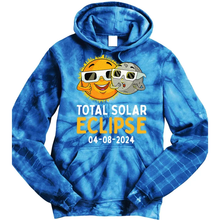 Total Solar Eclipse April 8 2024 Tie Dye Hoodie