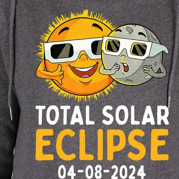 Total Solar Eclipse April 8 2024 Womens Funnel Neck Pullover Hood