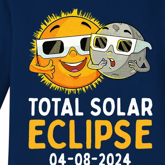 Total Solar Eclipse April 8 2024 Baby Long Sleeve Bodysuit